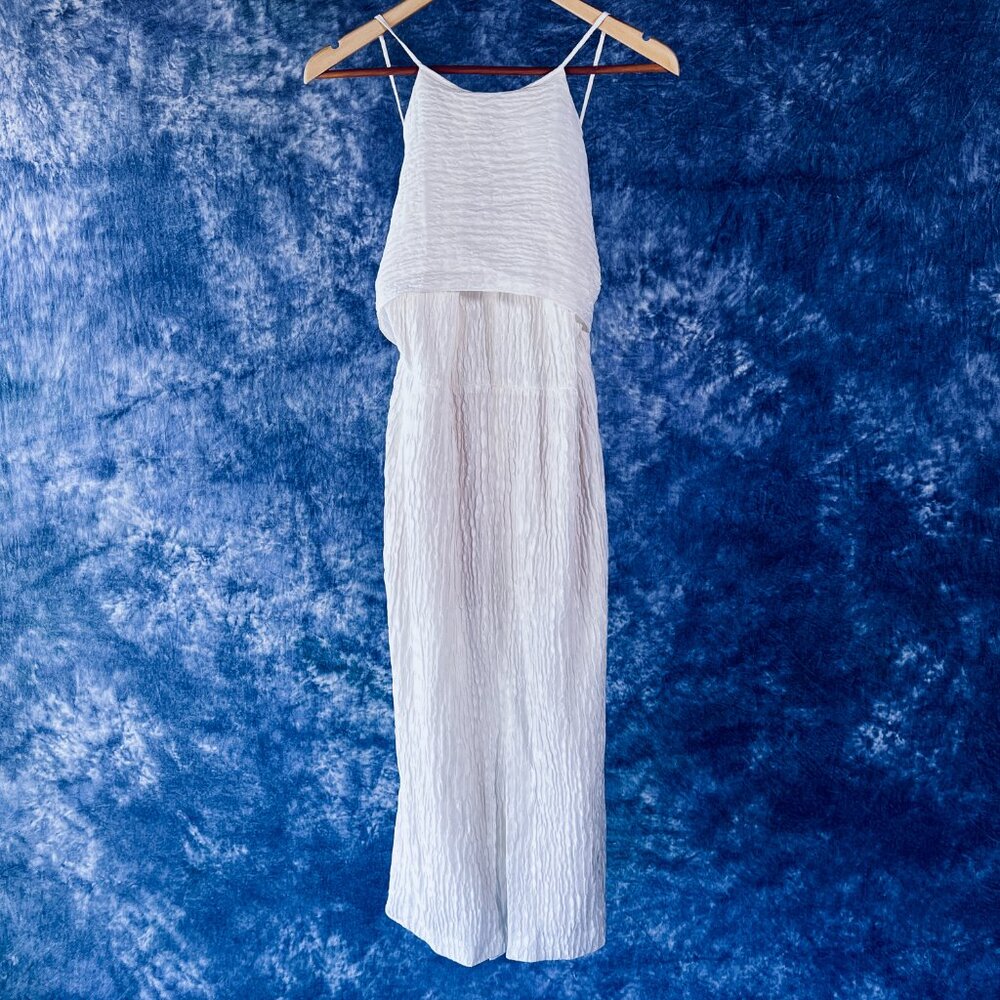 Roland Mouret 100% Silk  Ivory Halter Gown Sz 8
